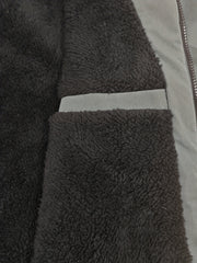 Men'S Mid-Length Oversized Hooded Jacket - Thick Fleece-Lined Full Zip Cardigan, with Drawstring Hood, Suitable for Cold Weather - Casual And Formal Outerwear, European And American Style, Perfect for Winter Layering
