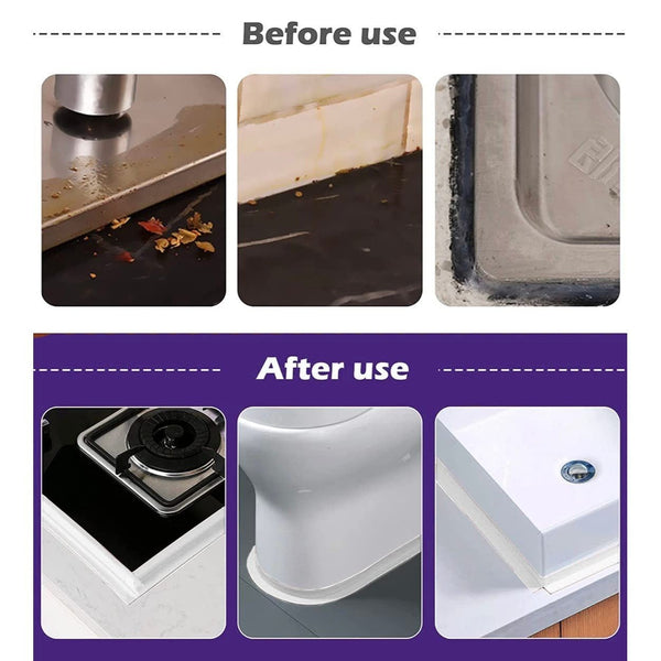 2 Rolls White Bath Sealant Strip Caulk Strip Sealant Tape Water Resistant, Bathroom, Bathtub, Toilet, Wall Floor & Sink.