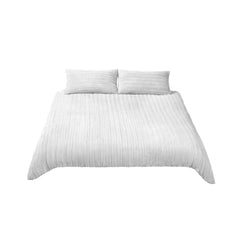 3pcs Faux Rabbit Plush Bedding Set, Soft Fluffy Comfortable Thicken Warm Autumn-Winter Duvet Cover & Pillowcase Set, Machine Washable, Ideal for Hotel, Guest Room, Bedroom, Home Use,Christmas Presents, Single/Double/King/Super King Size (1*Duvet Cover + 2