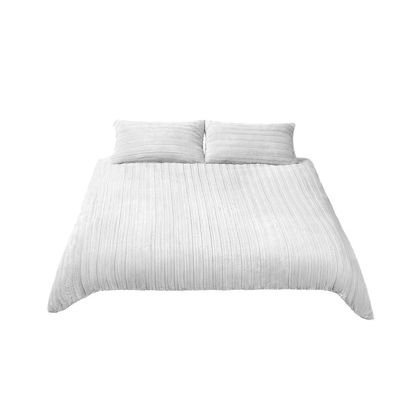 3pcs Faux Rabbit Plush Bedding Set, Soft Fluffy Comfortable Thicken Warm Autumn-Winter Duvet Cover & Pillowcase Set, Machine Washable, Ideal for Hotel, Guest Room, Bedroom, Home Use,Christmas Presents, Single/Double/King/Super King Size (1*Duvet Cover + 2