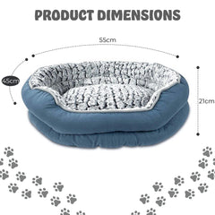 Dog Bed - Washable Rectangle Dog Beds, Anti-Anxiety, Soft Plush Non-Slip Bottom Pet Bed Mattress Mat Machine Washable