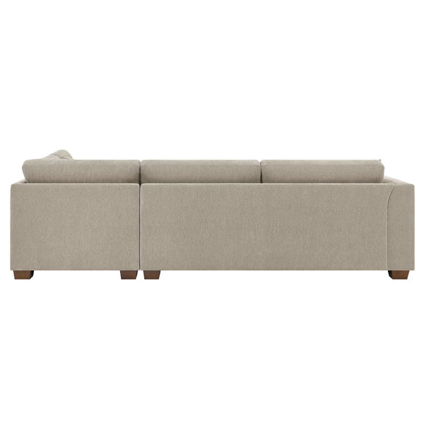 Thomasville Walsen Grey Fabric Corner Sofa with Storage Ottoman, Right Hand Facing