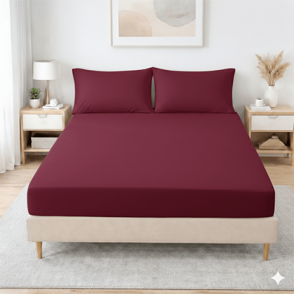 30cm Extra Deep Fitted Sheet - Premium Brushed Microfiber Bed Sheet, Super Soft & Breathable, Elasticated Corners for Snug Fit, Single/Double/King/Super King Sizes