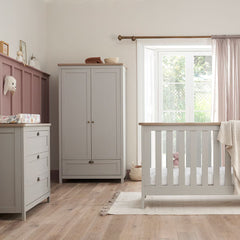 Tutti Bambini Verona Chest Changing Unit, Grey & Oak