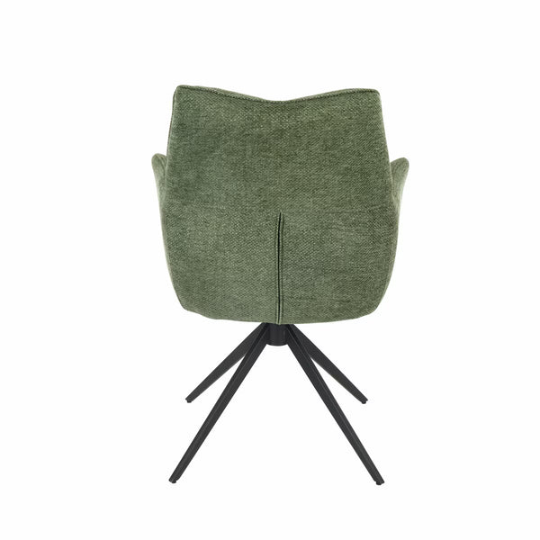 Indus Valley Capri Ceramic Extending Dining Table + 6 Green Chairs, Seats 6-8