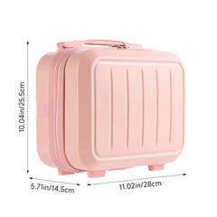 Portable Handheld Plastic Makeup Bag with Elastic Band & Zipper, Jewelry Box, Gift Box for Storing Souvenirs, Luggage Cart for Boarding The Aircraft, Multifunctional Suitcase with Internal Dividers, Can Hold Cosmetics, Towels, Toiletries