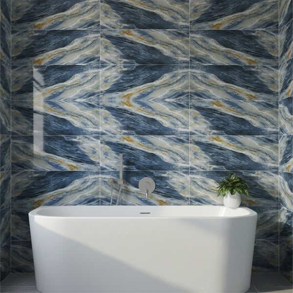 10/20/30/40 Pack Luxury Marble Effect Self-adhesive Floor Tiles 60x30cm, 2mm Thicken Vinyl Flooring Tiles Wall Stickers, Removable PVC Wall Decals, Suitable for Living Room, Bedroom, Kitchen Backsplashes, Bathroom, Office, Background Walls, Easy To Instal