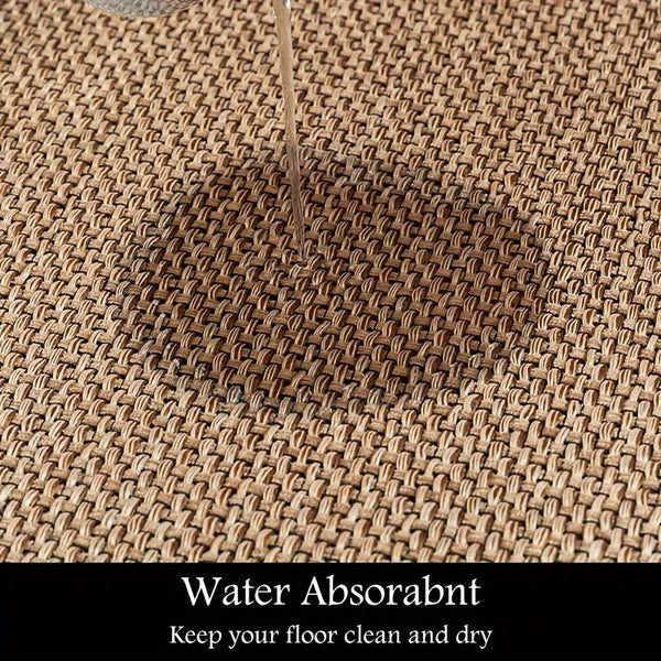 2pcs Kitchen Mat with Non- Slip Backing - Fast Drying, Super Absorbent, Machine Washable for Kitchens, Sinks, Laundry Rooms And Hallways - Beige - 44x75cm And 44x120cm