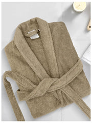 Luxury Unisex Shawl Collar 100% Cotton Terry Towelling Bath Robe Dressing Gown Hotel Quality Bathrobes