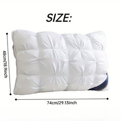 4PCS 5-Star Hotel Quality Pillows Premium Non-Collapsible Pillow Core Soft Breathable Machine Washable All-Season for Home Bedroom Daily Rest Improved Sleep Quality