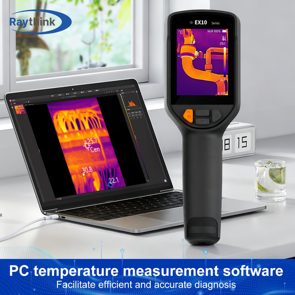 Raythink Handheld Infrared Thermal Imager, Temperature Measuring Thermal Camera for Floor Heating, Electrical Inspection, and Leak Detection, 160×120 IR AI Super Resolution