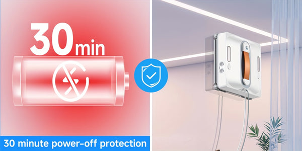 Lubluelu Auto Window Cleaning Robot | Upgraded 4 Water Spray & 8-Layer Safety Protection System, 7500KPa Suction Power, Anti-Falling and Edge Detection Sensors, Remote Control, Rechargeable Battery, For High-Rise Windows, Tiles and Glass