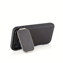 Shockproof Phone Case for iPhone 17 Pro Max Synthetic Faux Leather Cover Integrated Camera Protector Full Edge Protection Non-Slip Comfort Grip