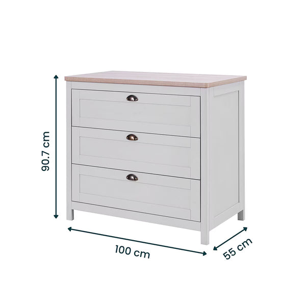 Tutti Bambini Verona Chest Changing Unit, Grey & Oak