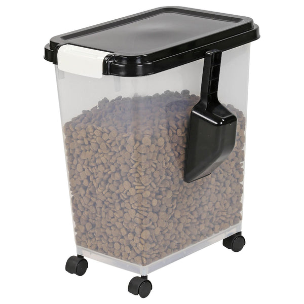 Taylor & Brown 20 Litre Airtight Pet Food Storage Container With Plastic Measuring Scoop Treats For Pet Dog Cat Animal Dry Food Dispenser With Casters