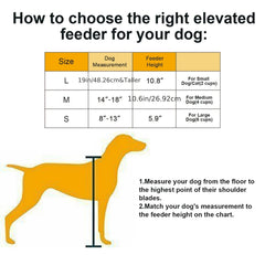 Elevated Double Dog Bowls Feeder with Stainless Steel Water and Food Dishes for Dogs, Pet Feeder, Food Bowl, Two