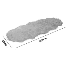 Soft Faux Australian Wool Decorative Pad (60x180cm) – Multifunctional Soft Plush Sofa Cushion, Bay Window Mat & Irregular Rug for Warm Indoor Spaces