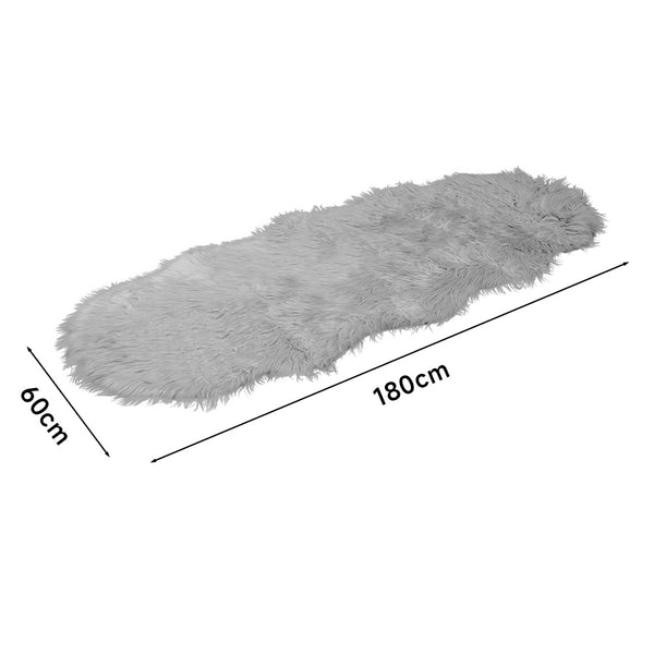 Soft Faux Australian Wool Decorative Pad (60x180cm) – Multifunctional Soft Plush Sofa Cushion, Bay Window Mat & Irregular Rug for Warm Indoor Spaces