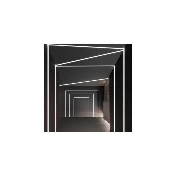 6-Pack LED Drywall Aluminum Profile Kit – 6M Total Length – Recessed Plaster-In Channel for <12mm LED Strips – Frameless Flush Mount with Diffuser Cover – Easy to Cut & Install