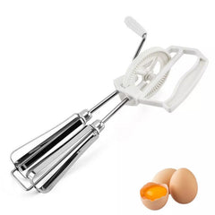 Manual Egg Whisk - Rotating Mixer for Cooking
