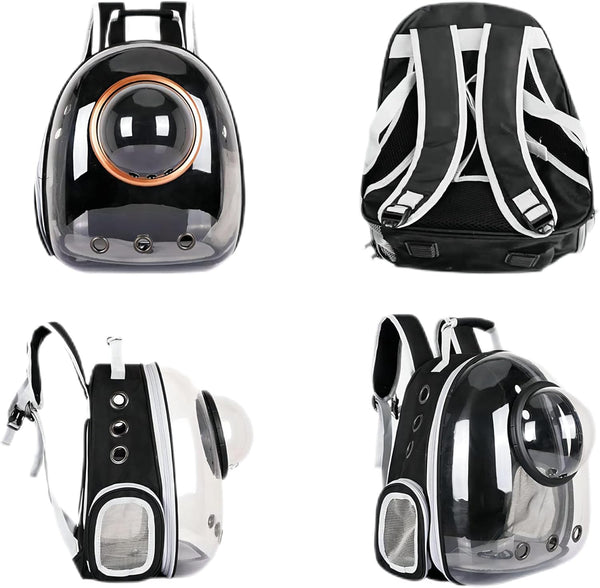 Sipobuy Pet Space Capsule Backpack, Small Medium Cat Puppy Dog Carrier, Transparent Breathable Heat Proof, Pet Carrier for Travel Hiking Walking Camping (Pink)