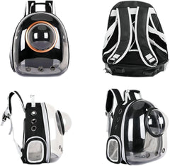 Sipobuy Pet Space Capsule Backpack, Small Medium Cat Puppy Dog Carrier, Transparent Breathable Heat Proof, Pet Carrier for Travel Hiking Walking Camping (Pink)