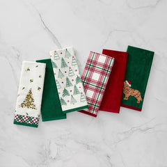 Lenox Holiday Kitchen Towels 6 Pack, in 3 Designs