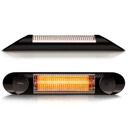 Veito Blade Mini Indoor and Outdoor Carbon Infrared Heater - Black