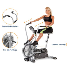 Marcy AIR-1 Deluxe Dual Action Fan Bike with Free Mat
