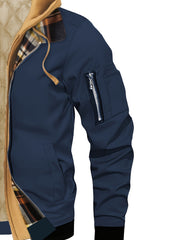Pearson OBM Men'S Winter New Korean-Style Hooded Jacket, a Casual And Trendy Outerwear, Solid Color, Formal Style, with Zipper Details