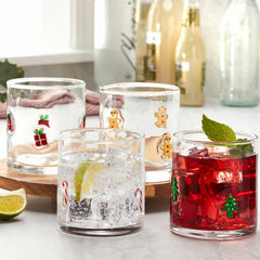 Pandex Holiday Icon Glasses 414Ml, 4 Pack