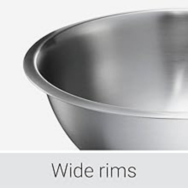 Stainless Steel Mixing Bowls Set for Kitchen, Dishwasher Safe Nesting Bowls for Cooking, Baking, Meal Prepping-6pcs set