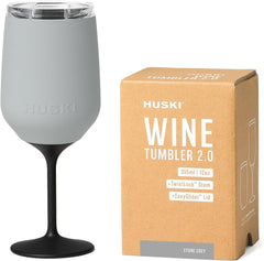 Huski Wine Tumbler 2.0 | New | Award-Winning Design with Detachable Stem | Premium Stainless Steel Wine Glass with Lid | Triple Insulated Tumbler | 355Ml Capacity | Great Gift (Powder Pink)