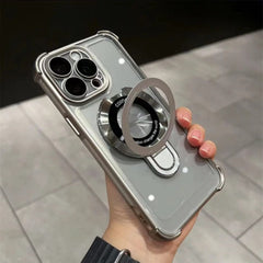 Phone Case: Premium Transparent Acrylic Mobile Phone Case for IPhone17 Pro Max Air Series Supports Wireless Charging Includes Lens Film Protective Cover