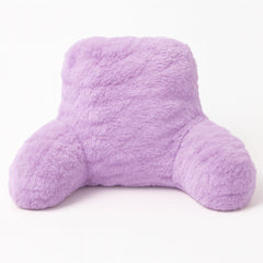 Teddy Fleece Reading Pillow with Arms Soft Backrest Support Cushion 65x40cm for Bed and Sofa in 4 Colours