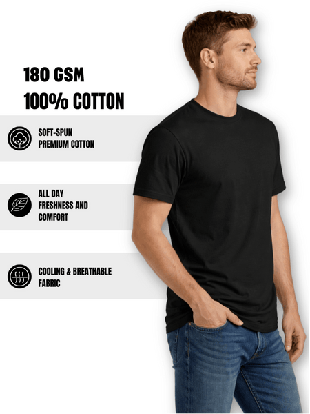 5 / 10 Pack Men'S Cotton T-Shirts – Super Soft Breathable Stretch Tees – Durable Comfort Fit Casual, Work or Sports Men'S Tops Multipack – Local UK Shipping