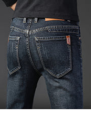 Men'S Business Jeans Slim Straight Stretch Men'S Trousers