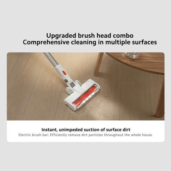 XIAOMI Vacuum Cleaner G20 Lite with 2-in-1 Brush Nozzle, 18Kpa Suction Power and White Light Dust Detection, Handheld Cordless Vacuum Cleaner with 2200mAh Large Batttery for Kinds of Surfaces
