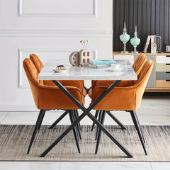 Contemporary Upholstered Velvet Dining Chairs Featuring Armrests, Suitable for Kitchens, Leisure Lounges, Living Rooms, Bedrooms, And Reception Areas