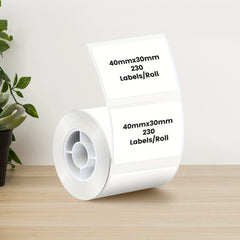 230 Self-adhesive Self-adhesive Paper Labels, 40X30mm (1.57''x1.18'') Thermal Label Tape for PM220/PM230 Label Maker, Home/Office/Business Multi-Purpose Label Tape Replacement