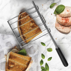 Dualit 4 Slot Classic Toaster with Sandwich Cage, Canvas White 40592