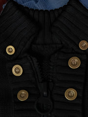 Christmas Women's Elegant Cardigan - Front Zipper & Multi Buttons, Stand-Up Collar Sweater, Structured Fit for Office, Party, Everyday - All-Season Chic Outerwear, Office Wear, Textured Knitwear, Ribbed Texture, Stylish Coverup, Working Professionals