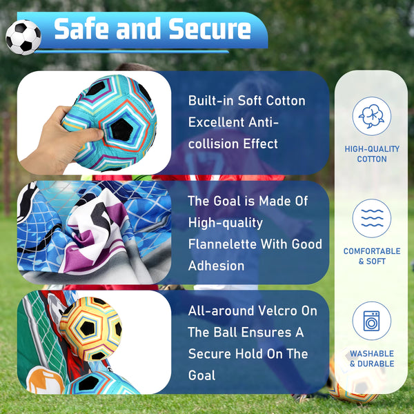 VATOS Football Ball Game Set for Kids Indoor Outdoor Soccer Train Sport Game Foldable Toys for 3 4 5 6 7 8 Years Old Boys Girls