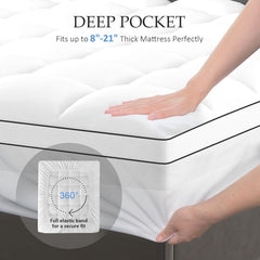 1piece Mattress Topper Like Memory Foam Extra 10-CM Thickness Mattresses Toppers for Back Pain Relief with Washable ALL SIZES UK SINGLE DOUBLE KING SUPER KING SMALL DOUBLE