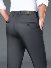 2 Men'S Professional Business Suit Pants, Elastic, Wrinkle-Resistant, Non-Ironing, Formal Pants, Casual Trousers, Loose And Versatile Casual Straight-Leg Suit Pants for Office Workers