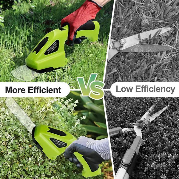 Cordless Hedge & Grass Trimmer, Portable 2-in-1 Electric Handheld Hedge Trimmer & Pruner, Easy to Use for Professionals and Homeowners, Hedge Trimmer Electric, Home Gardening Tool, Comfortable Grip Handle, Durable Construction.