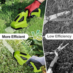 Cordless Hedge & Grass Trimmer, Portable 2-in-1 Electric Handheld Hedge Trimmer & Pruner, Easy to Use for Professionals and Homeowners, Hedge Trimmer Electric, Home Gardening Tool, Comfortable Grip Handle, Durable Construction.