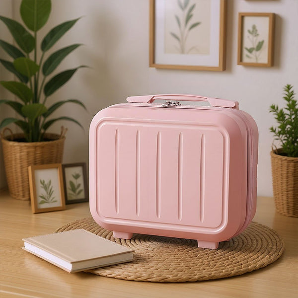 Portable Handheld Plastic Makeup Bag with Elastic Band & Zipper, Jewelry Box, Gift Box for Storing Souvenirs, Luggage Cart for Boarding The Aircraft, Multifunctional Suitcase with Internal Dividers, Can Hold Cosmetics, Towels, Toiletries