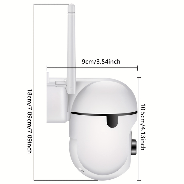2pcs Smart Home Surveillance, Full Color Night Vision Wireless 2K Indoor/ Outdoor Camera, Intelligent Alarm, Two-Way Audio, Pan/ Tilt 2.4G Wi-Fi Security Camera with Motion Tracking, Suitable for Family and Pets