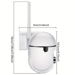 2pcs Smart Home Surveillance, Full Color Night Vision Wireless 2K Indoor/ Outdoor Camera, Intelligent Alarm, Two-Way Audio, Pan/ Tilt 2.4G Wi-Fi Security Camera with Motion Tracking, Suitable for Family and Pets